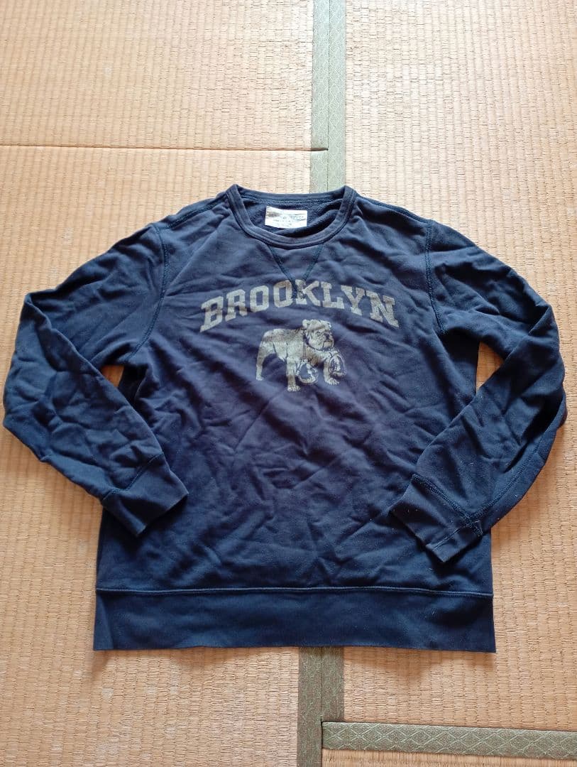 デニム＆サプライ　RRL ラルフローレン　茄子紺　前Vスウェット　カレッジ