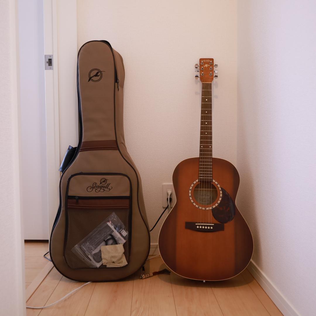 ●Art & Lutherie アコースティックギター ブラウン　ケース付き