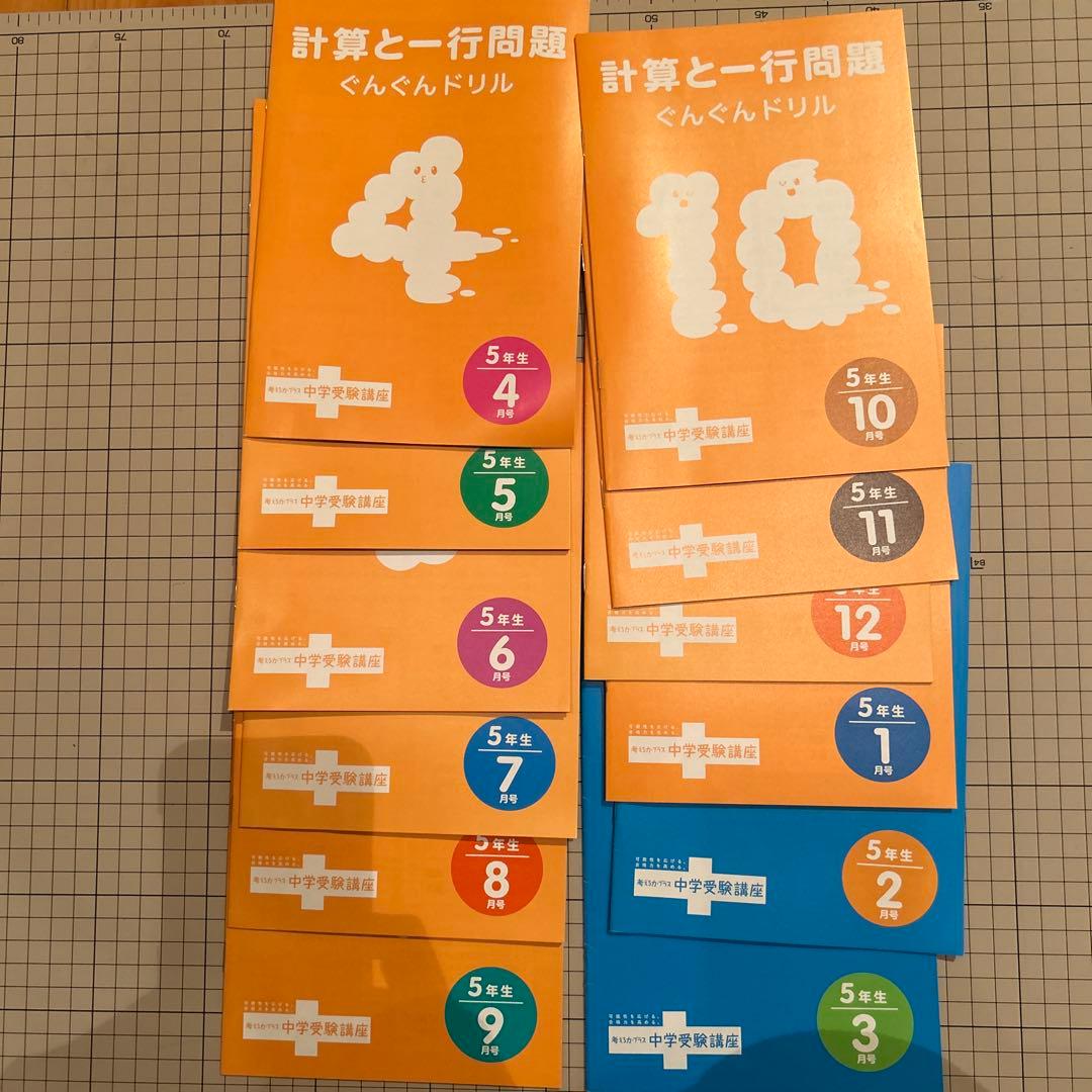 2021年度進研ゼミ中学受験講座5年生 教材セット